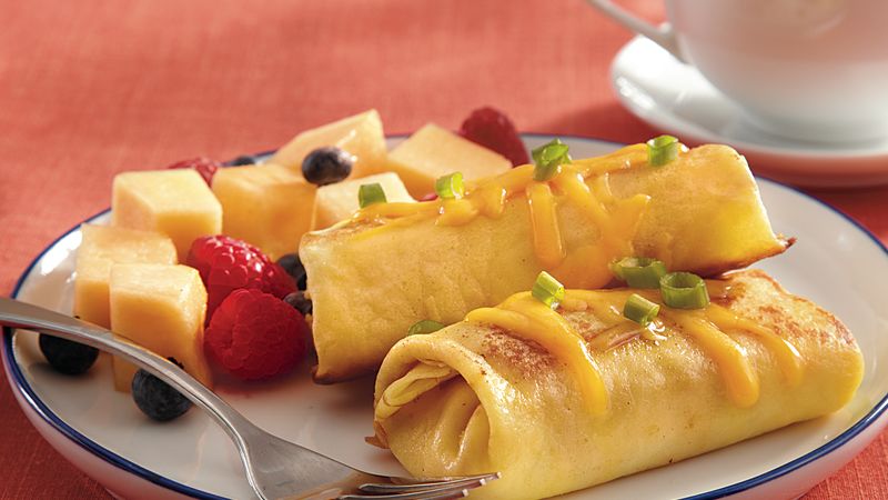 Bacon and Cheese Blintzes