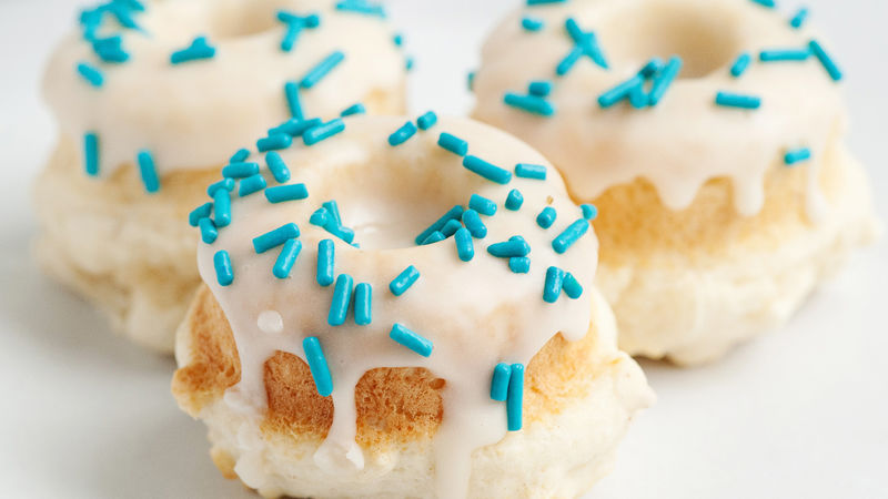 Baked Vanilla Doughnuts with Vanilla Glaze