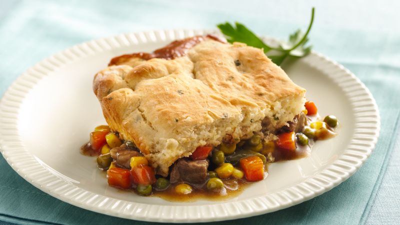 Beef Pot Pie with Potato Biscuit Crust