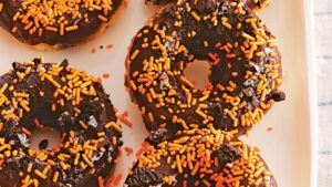 Black and Orange Doughnuts