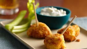 Buffalo Chicken Bites with Blue Cheese Dipping Sauce