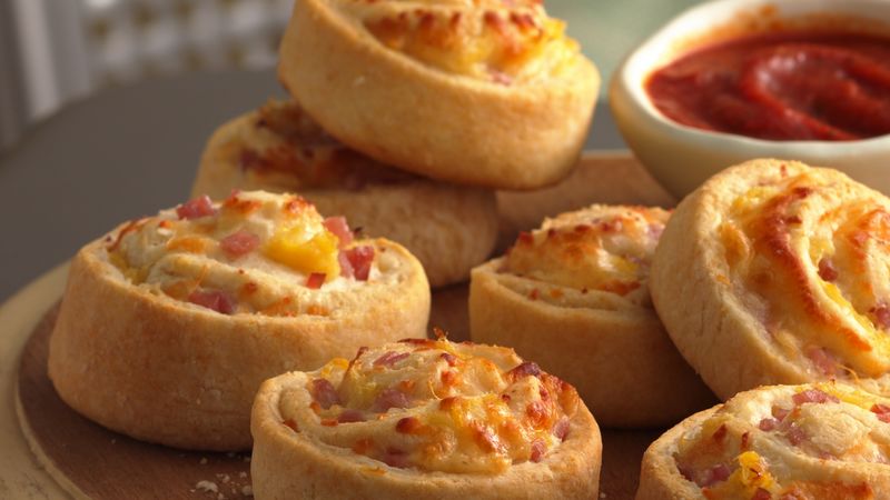 Canadian Bacon-Pineapple Pinwheels