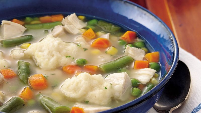 Chicken-Vegetable Soup with Dumplings