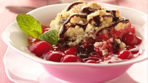 Chocolate Chip-Cherry Cobbler