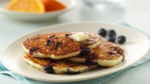 Gluten-Free Blueberry Sour Cream Pancakes