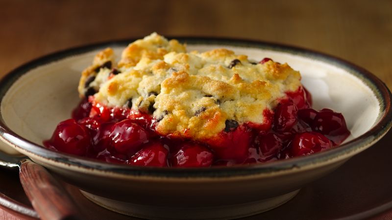 Gluten-Free Chocolate Chip Cherry Cobbler