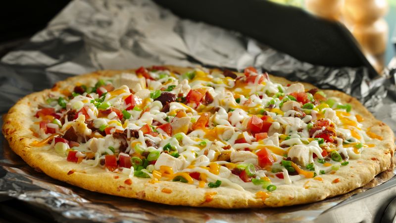 Grilled Chicken and Bacon Ranch Pizza