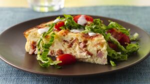 Impossibly Easy Chicken Club Pie