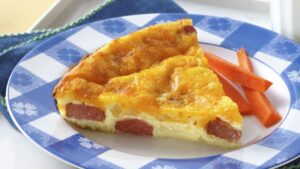 Impossibly Easy Hot Dog and Cheese Pie