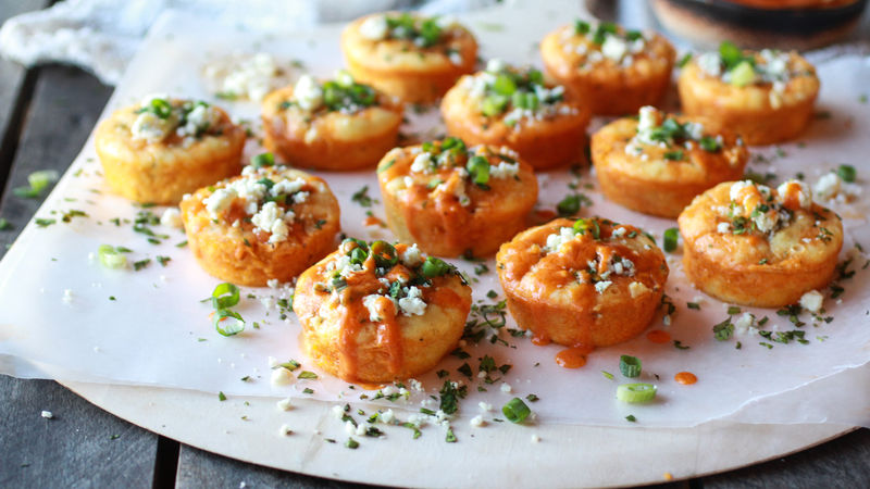 Impossibly Easy Mini Buffalo Chicken Pies