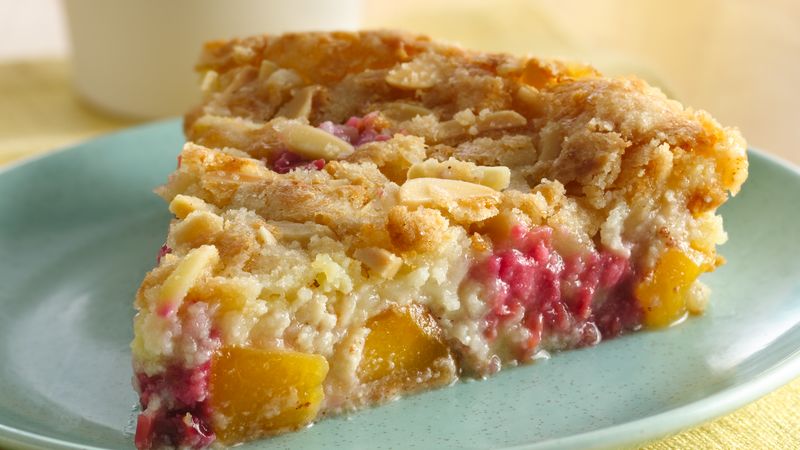 Impossibly Easy Peach and Raspberry Pie