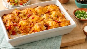 Impossibly Easy Salsa Chicken Bake