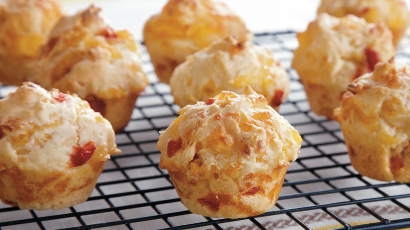 Mini Beer Pimiento Cheese Muffins