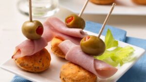 Olive and Ham Appetizer Stacks