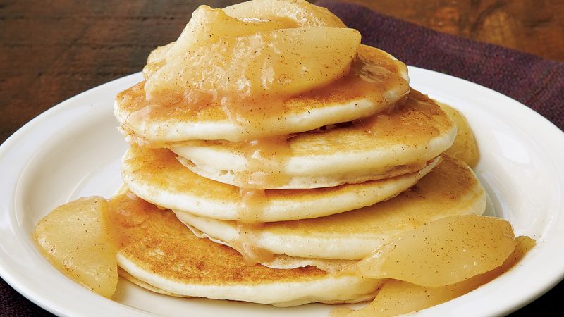 Pear-Topped Buttermilk Pancakes