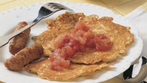 Potato Pancakes with Chunky Gingered Applesauce