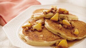 Praline Peach Pancakes