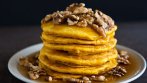 Pumpkin Bourbon Pancakes