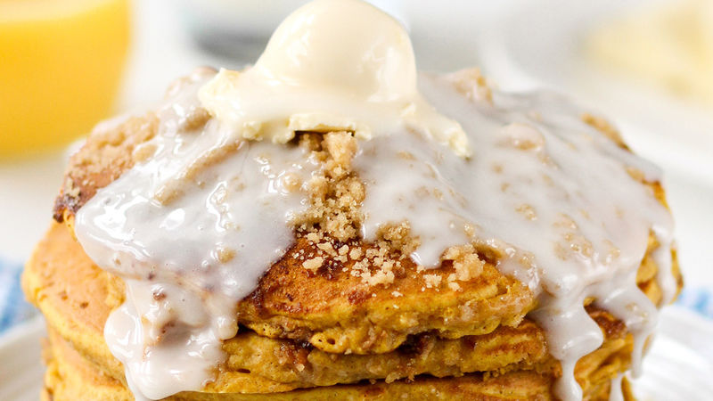 Pumpkin Streusel Pancakes