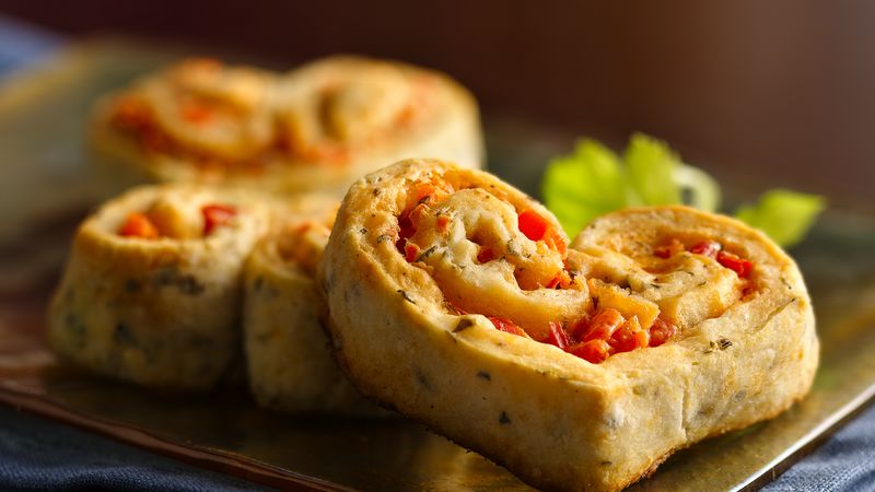 Red Pepper-Filled Appetizer Hearts