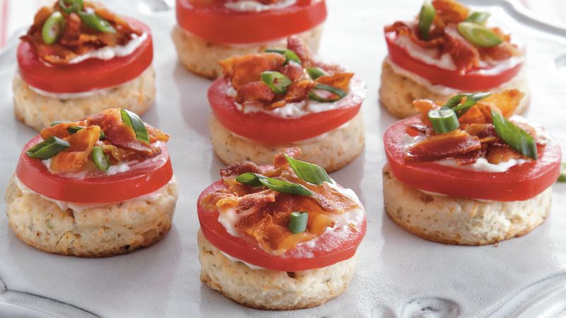 Savory Tomato Bacon Biscuit Bites