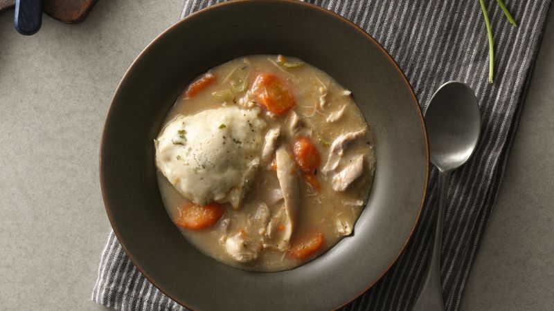 Slow-Cooker Creamy Chicken and Herbed Dumplings