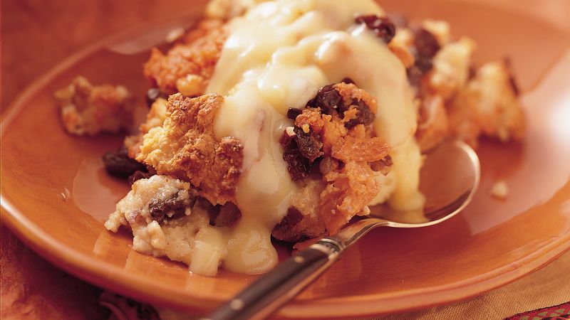 Sweet Potato "Bread" Pudding with Orange Sauce