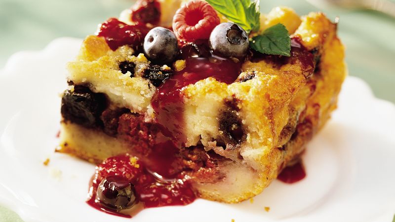 White Chocolate-Berry Bread Pudding